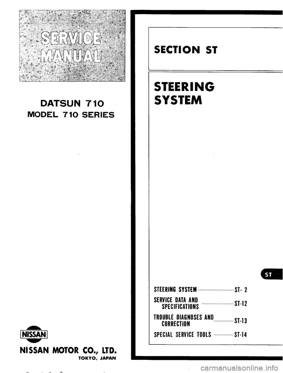 DATSUN 710 1974  Service Manual 