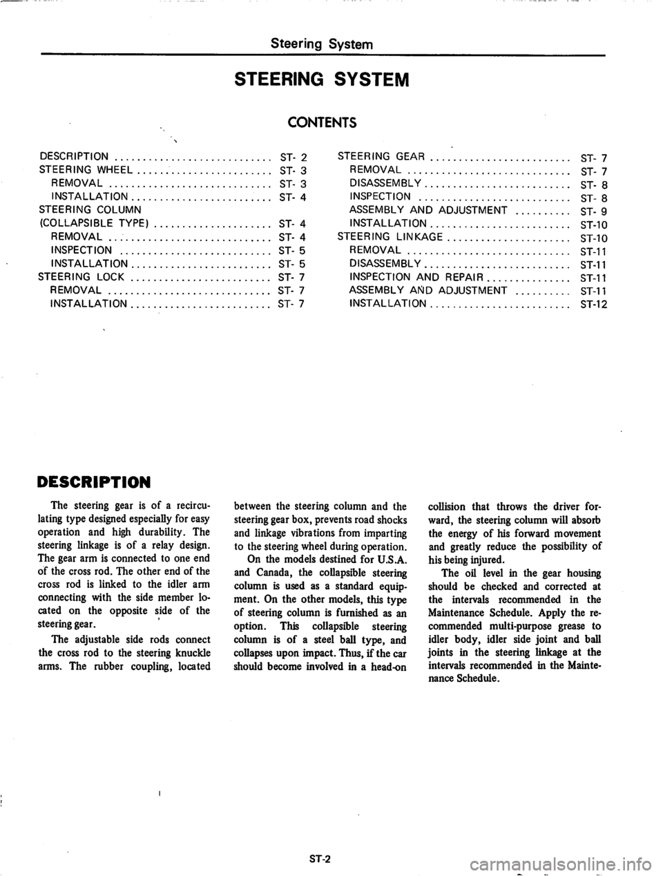 DATSUN 710 1974  Service Manual 