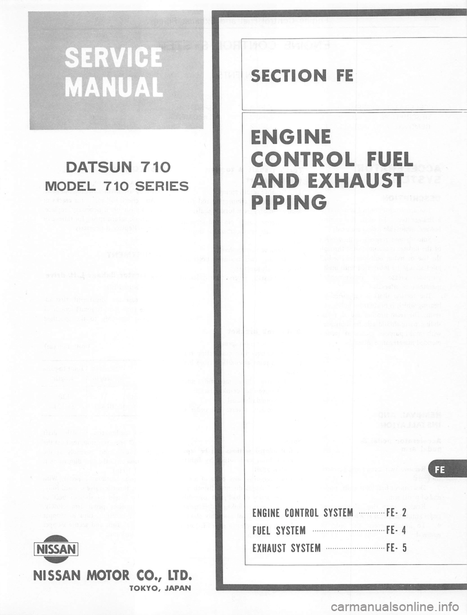 DATSUN 710 1974  Service Manual 