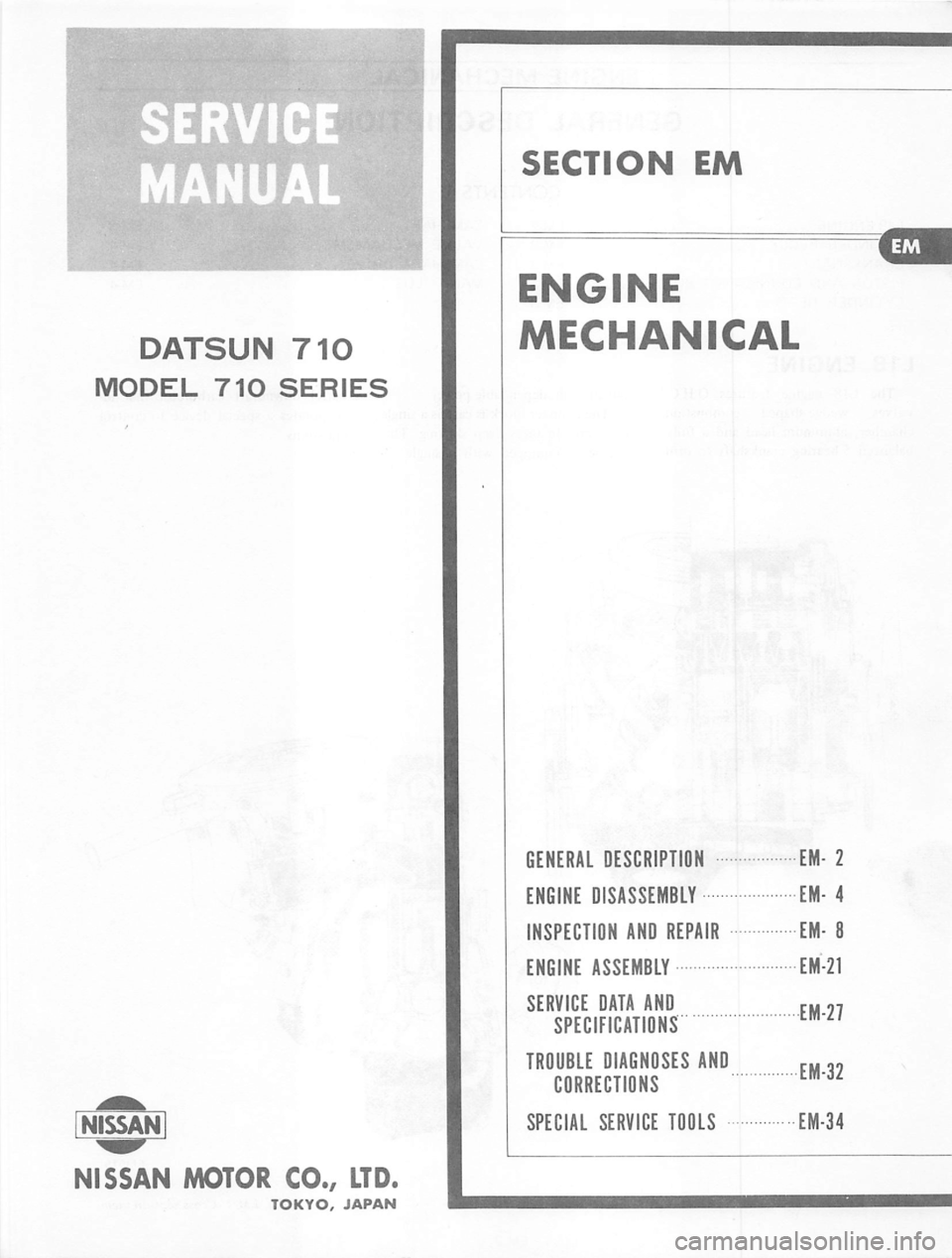 DATSUN 710 1974  Service Manual 