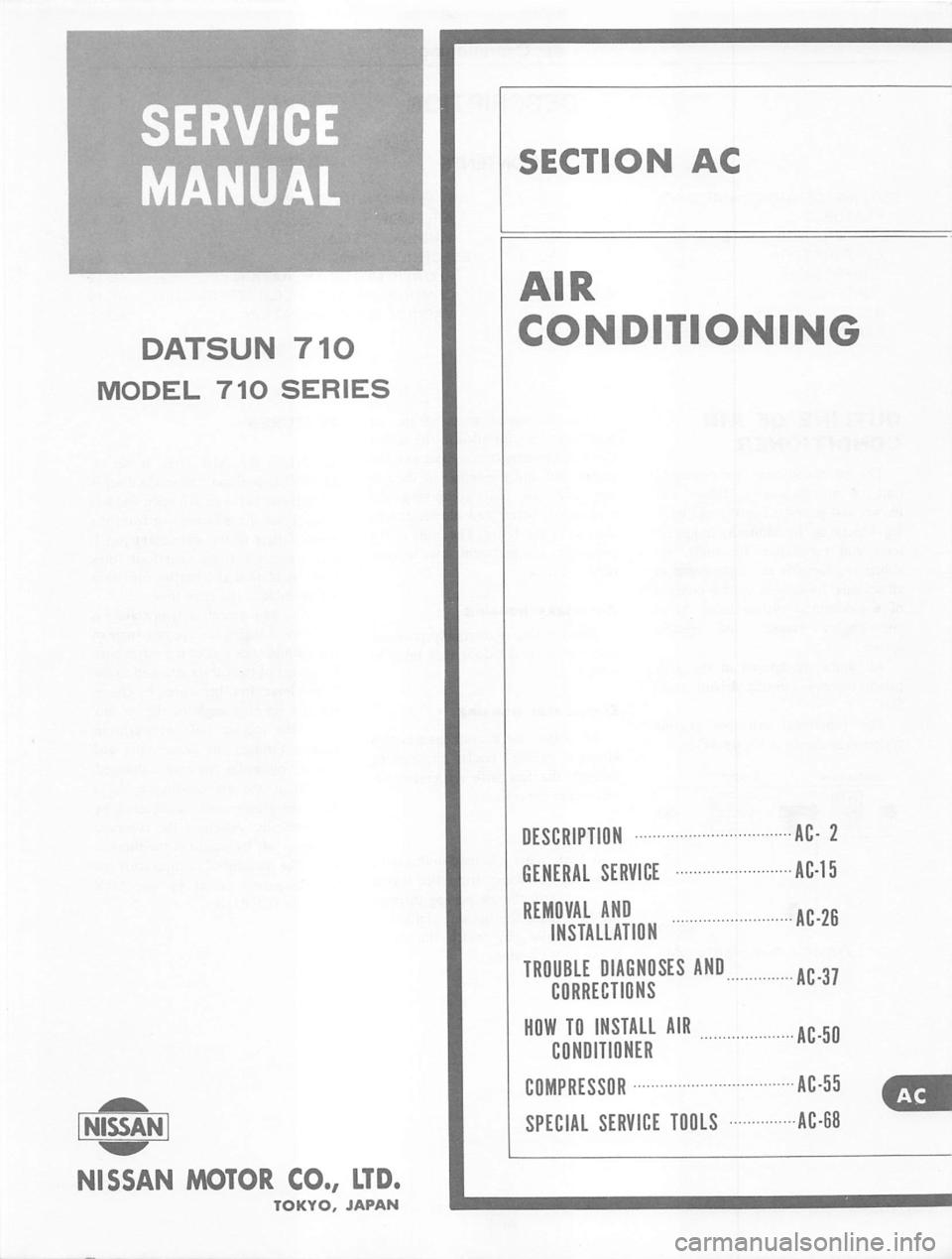 DATSUN 710 1974  Service Manual 