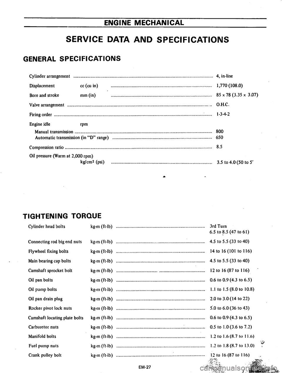 DATSUN 710 1974  Service Manual 