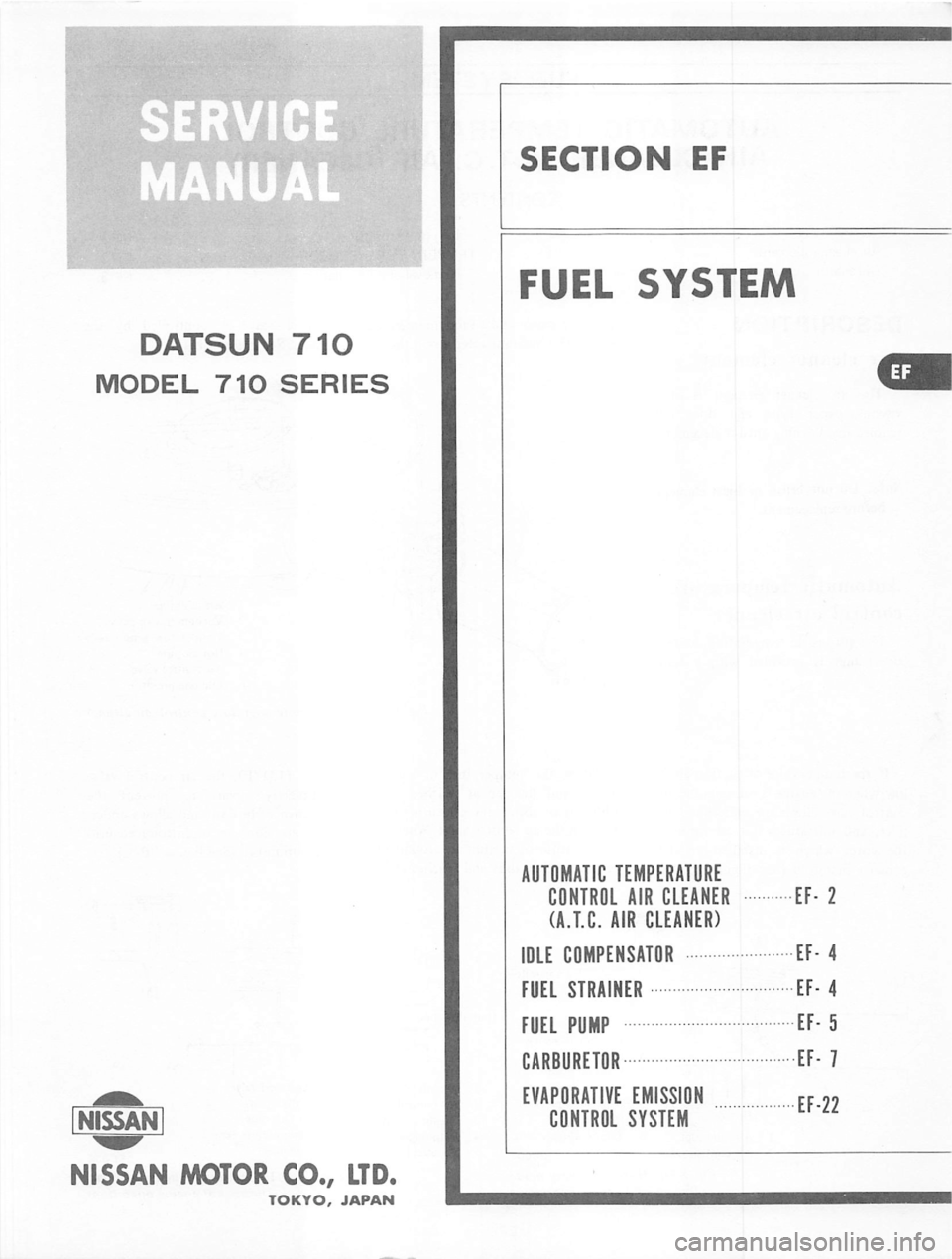 DATSUN 710 1974  Service Manual 