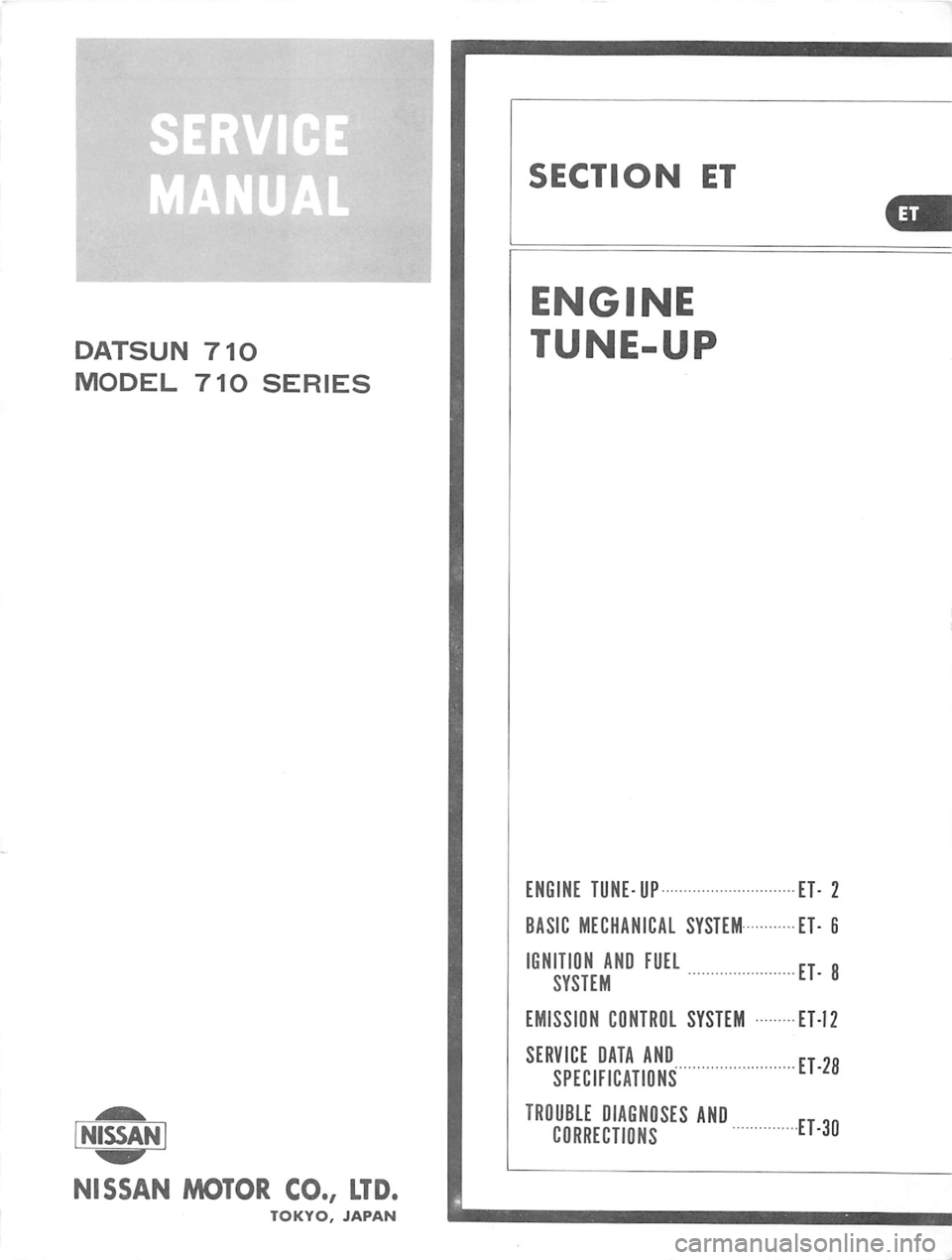 DATSUN 710 1975  Service Manual 