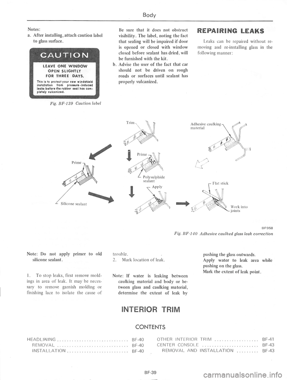 DATSUN 710 1975  Service Manual 