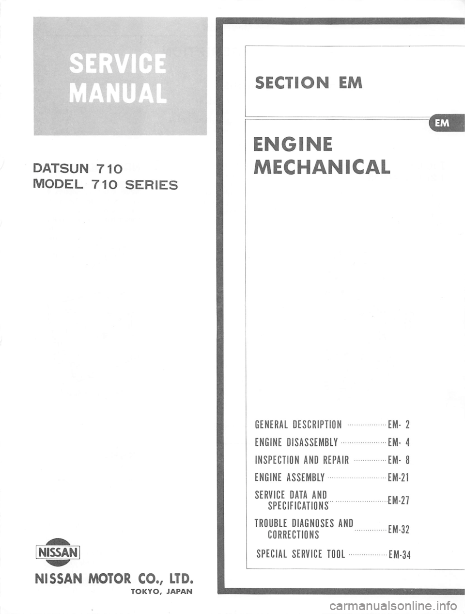 DATSUN 710 1975  Service Manual 