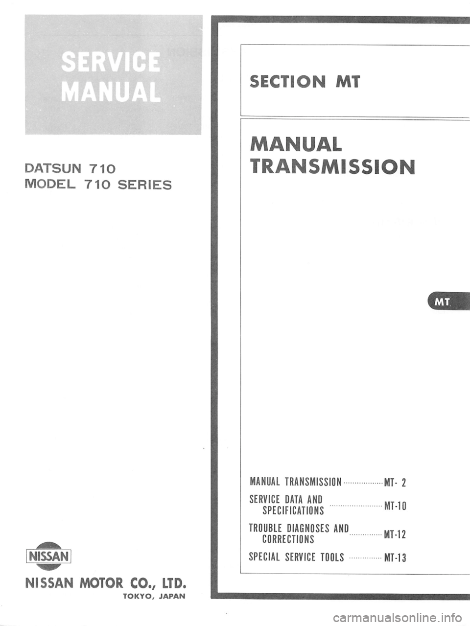 DATSUN 710 1976  Service Manual 