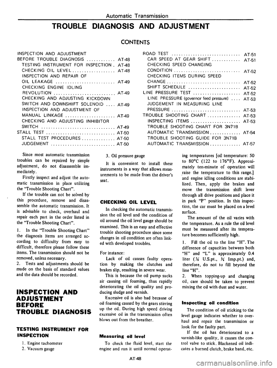 DATSUN 710 1976  Service Manual 