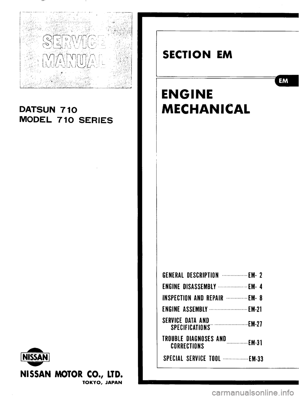 DATSUN 710 1976  Service Manual 