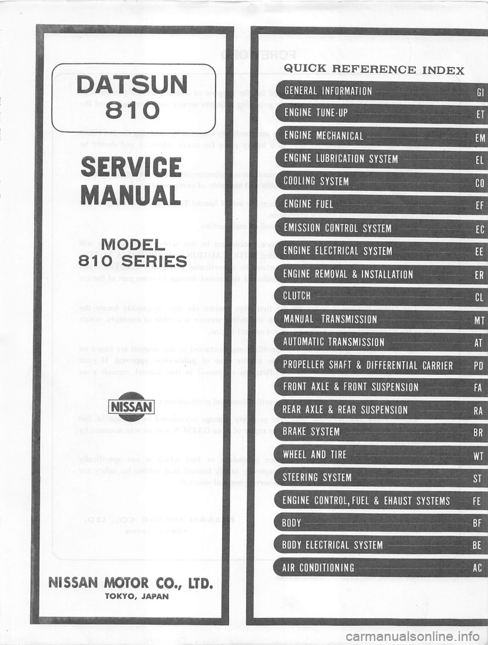 DATSUN 810 1978  Service Manual 