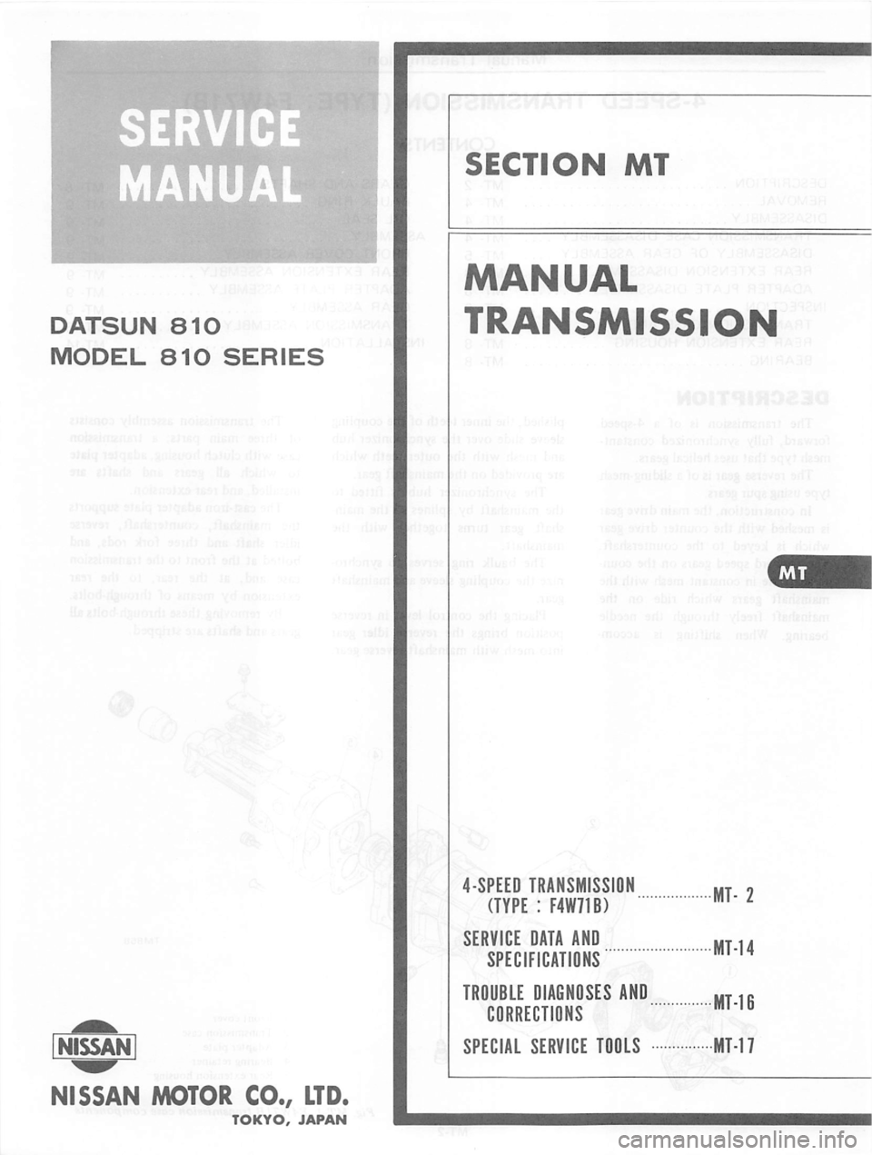 DATSUN 810 1978  Service Manual 