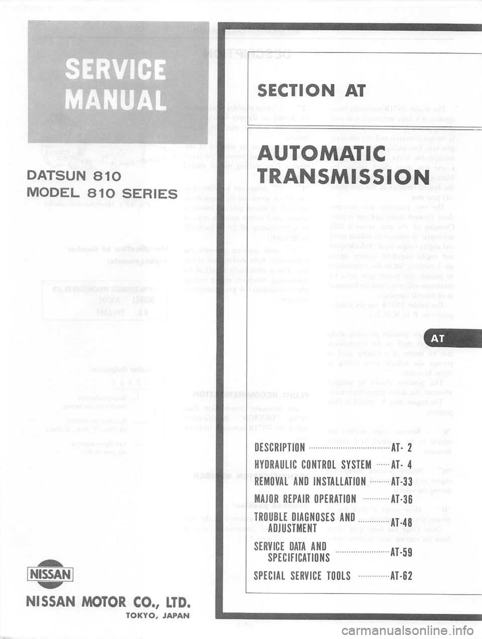 DATSUN 810 1978  Service Manual 