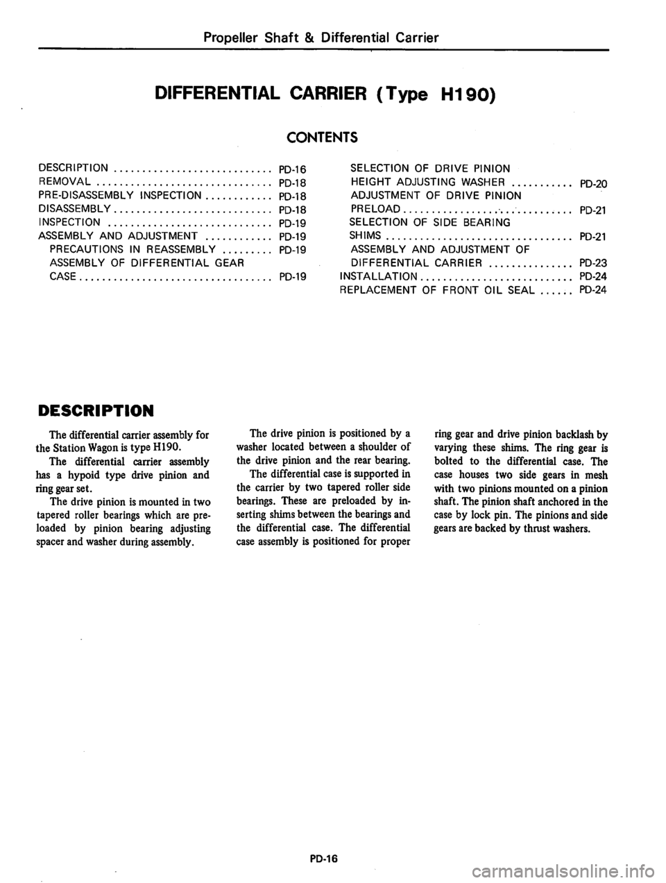 DATSUN 810 1978  Service Manual 
