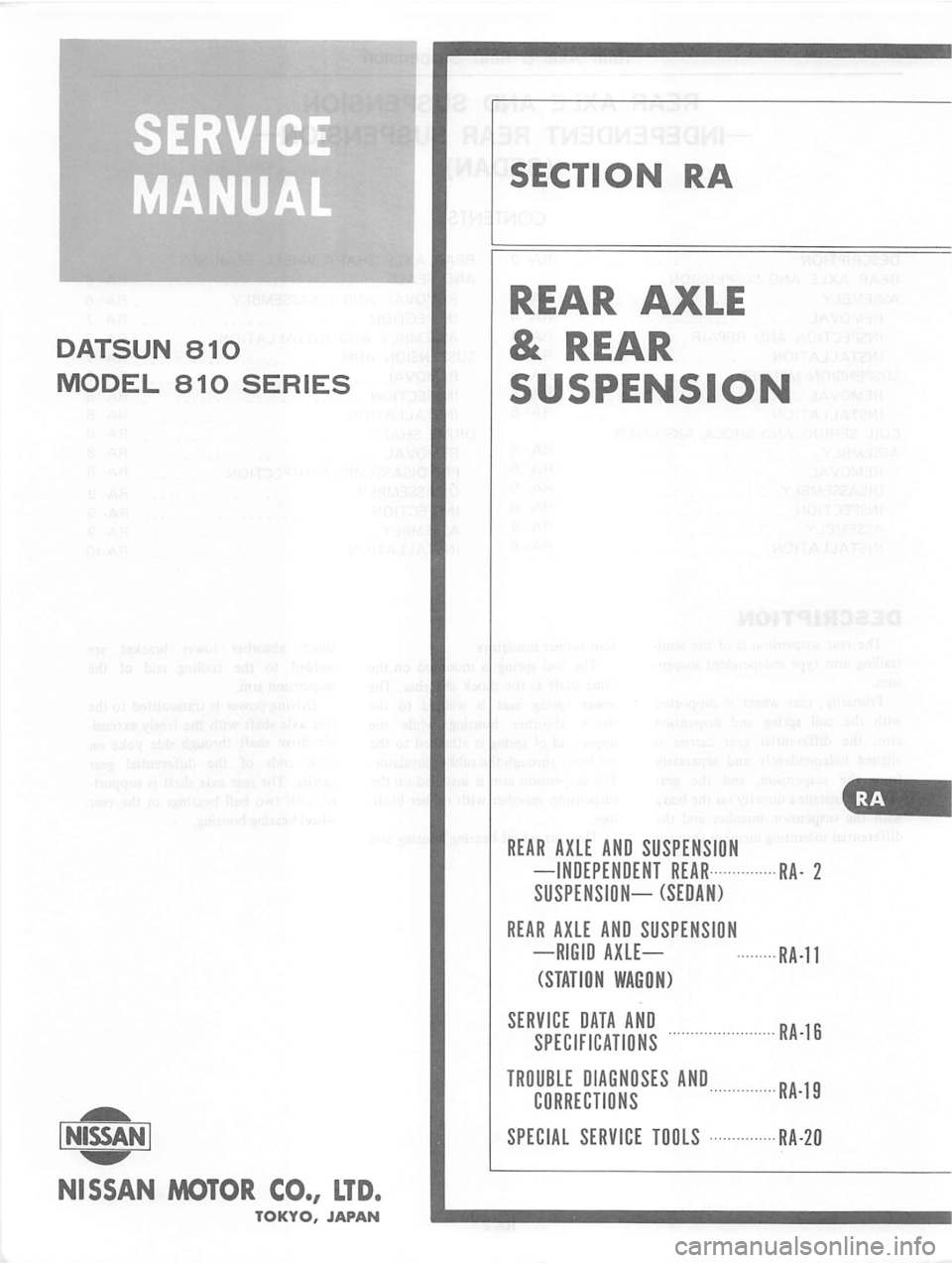 DATSUN 810 1978  Service Manual 