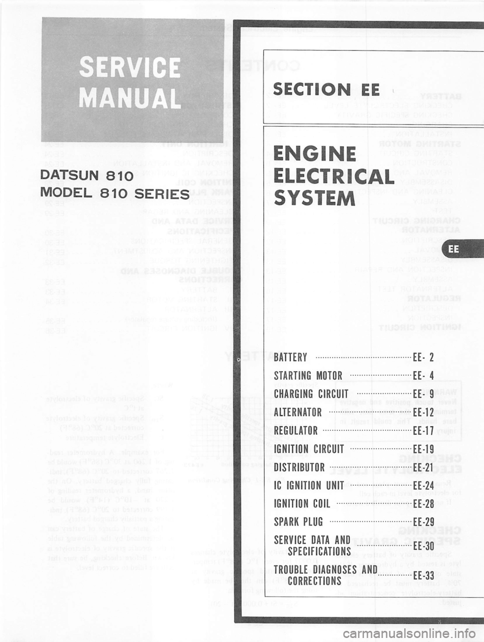 DATSUN 810 1979  Service Manual 