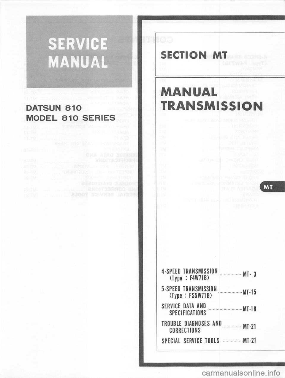 DATSUN 810 1979  Service Manual 