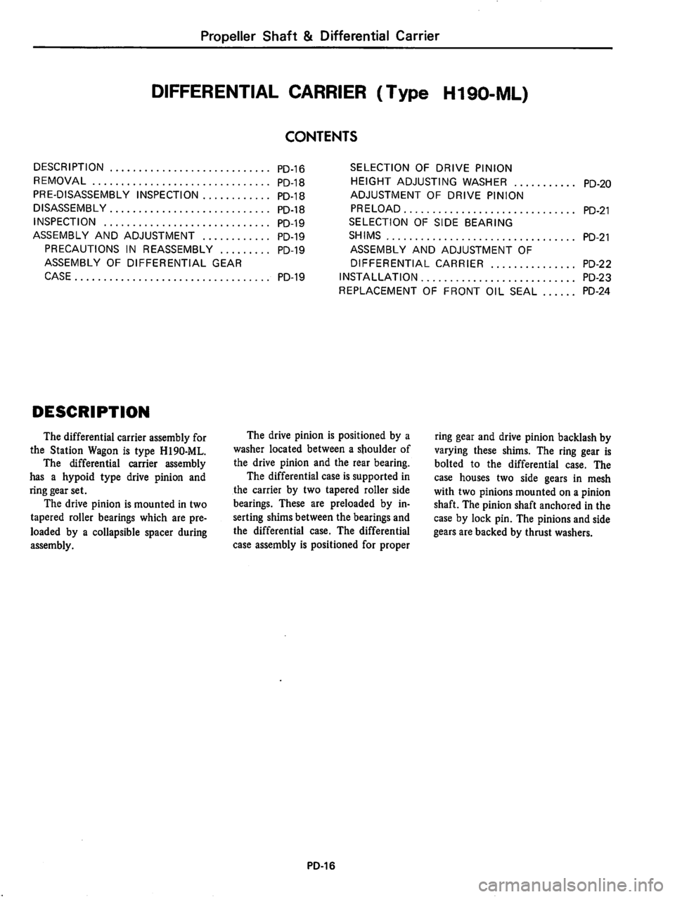 DATSUN 810 1979  Service Manual 
