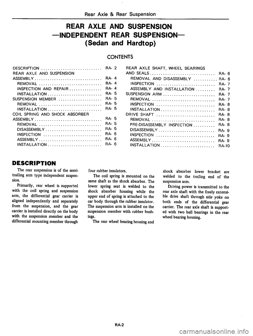 DATSUN 810 1979  Service Manual 