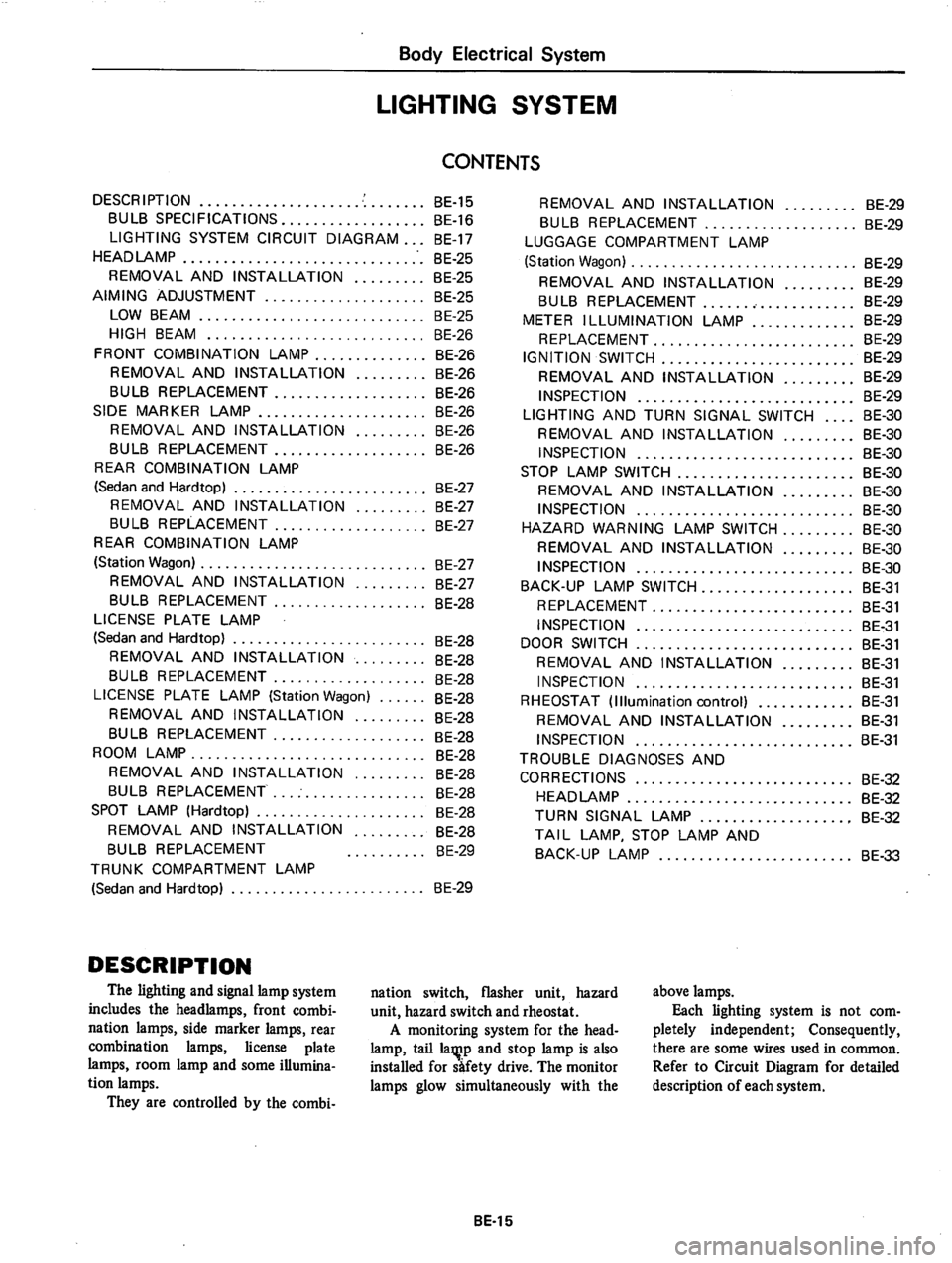 DATSUN 810 1979  Service Manual 