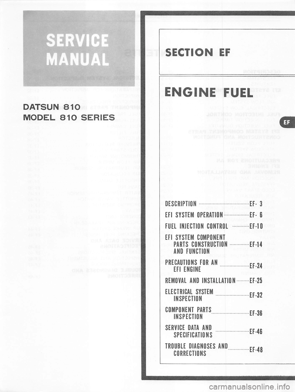 DATSUN 810 1979  Service Manual 
