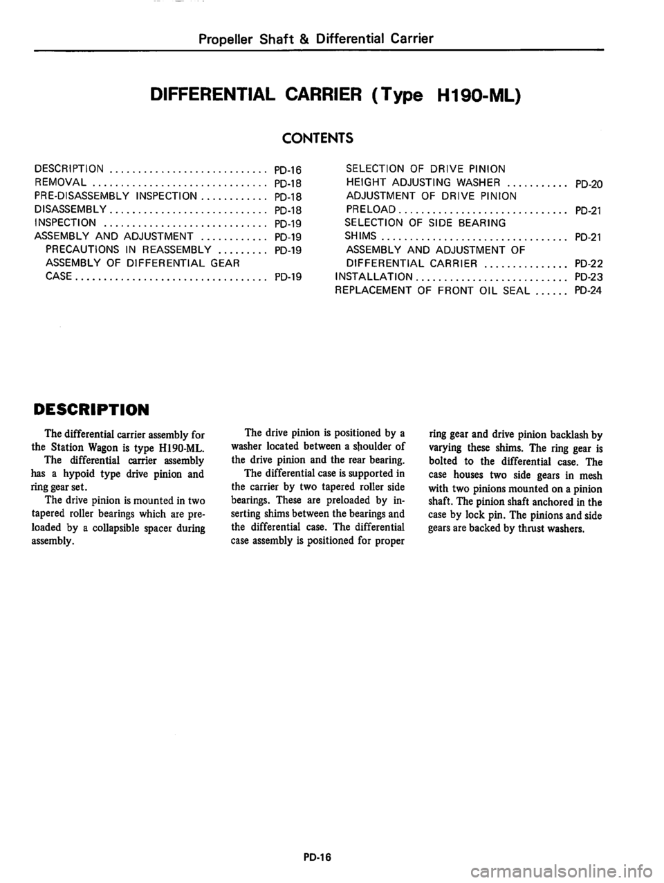 DATSUN 810 1980  Service Manual 