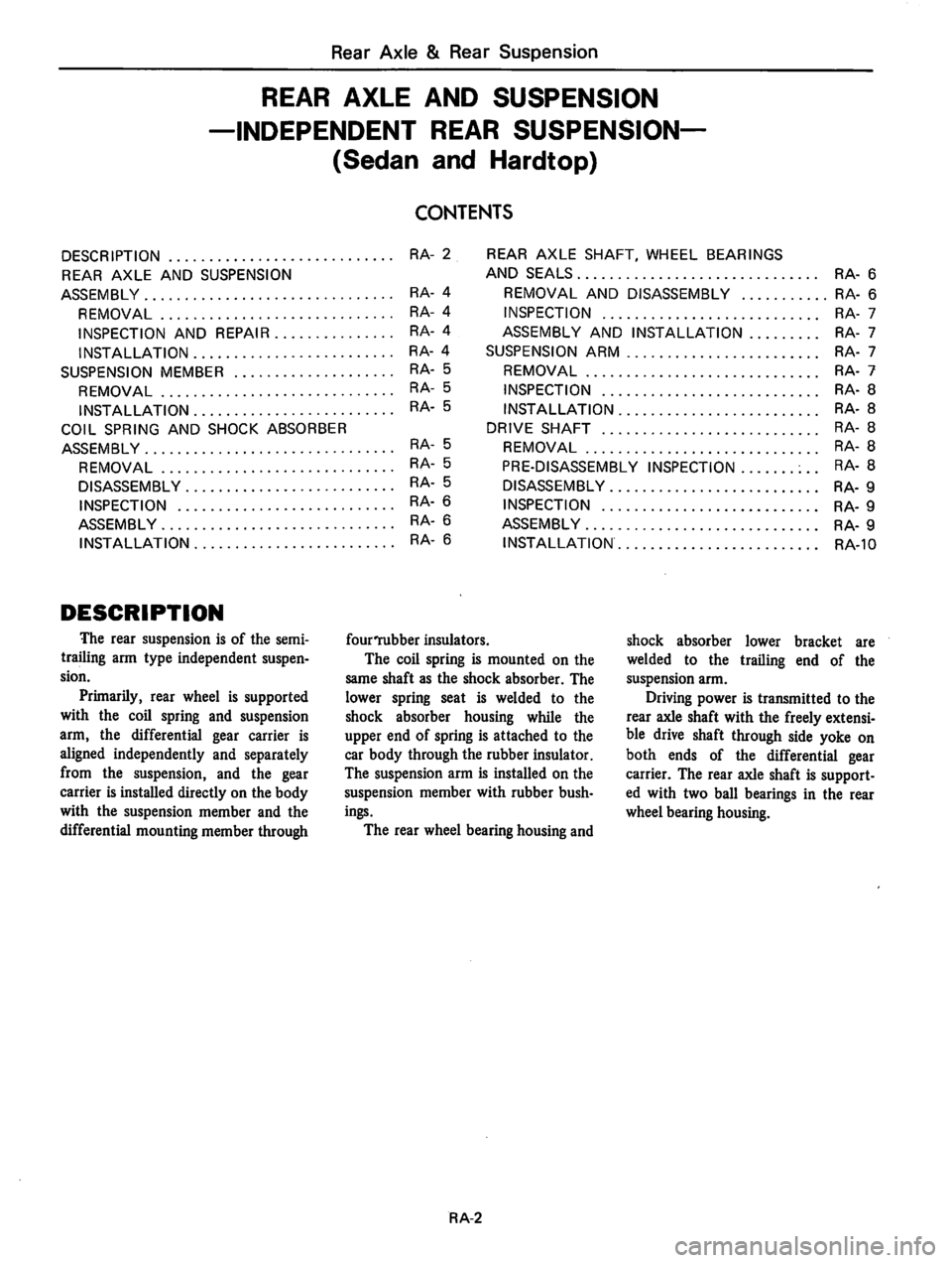 DATSUN 810 1980  Service Manual 