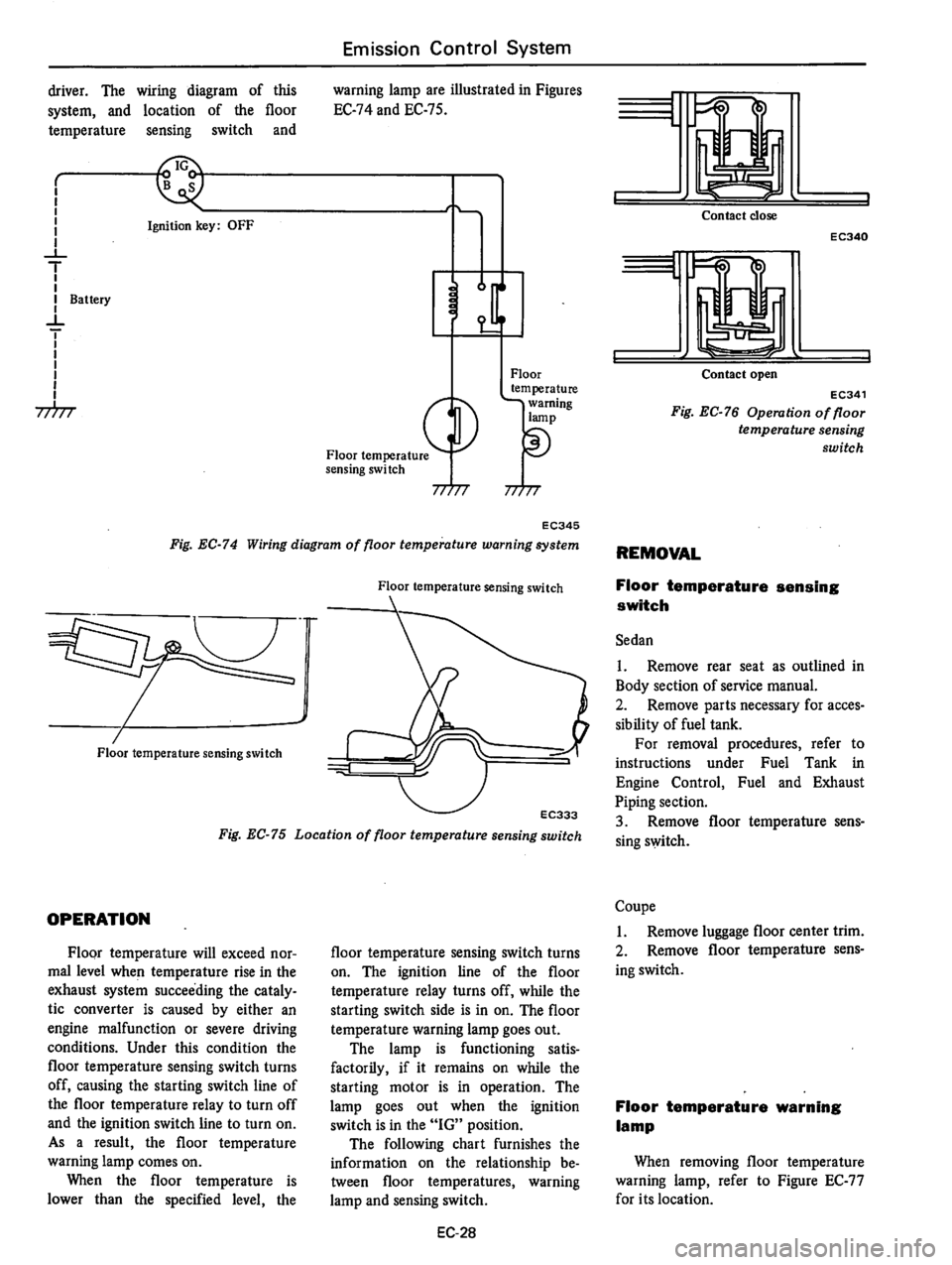 DATSUN B210 1976  Service Repair Manual 