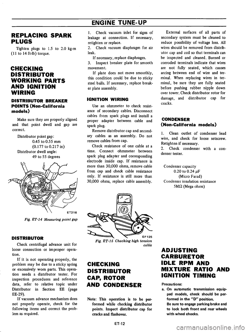 DATSUN B210 1976  Service Repair Manual 