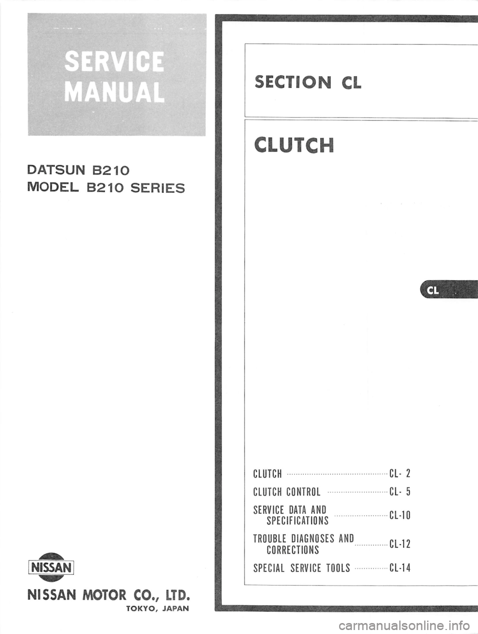 DATSUN B210 1976  Service Repair Manual 