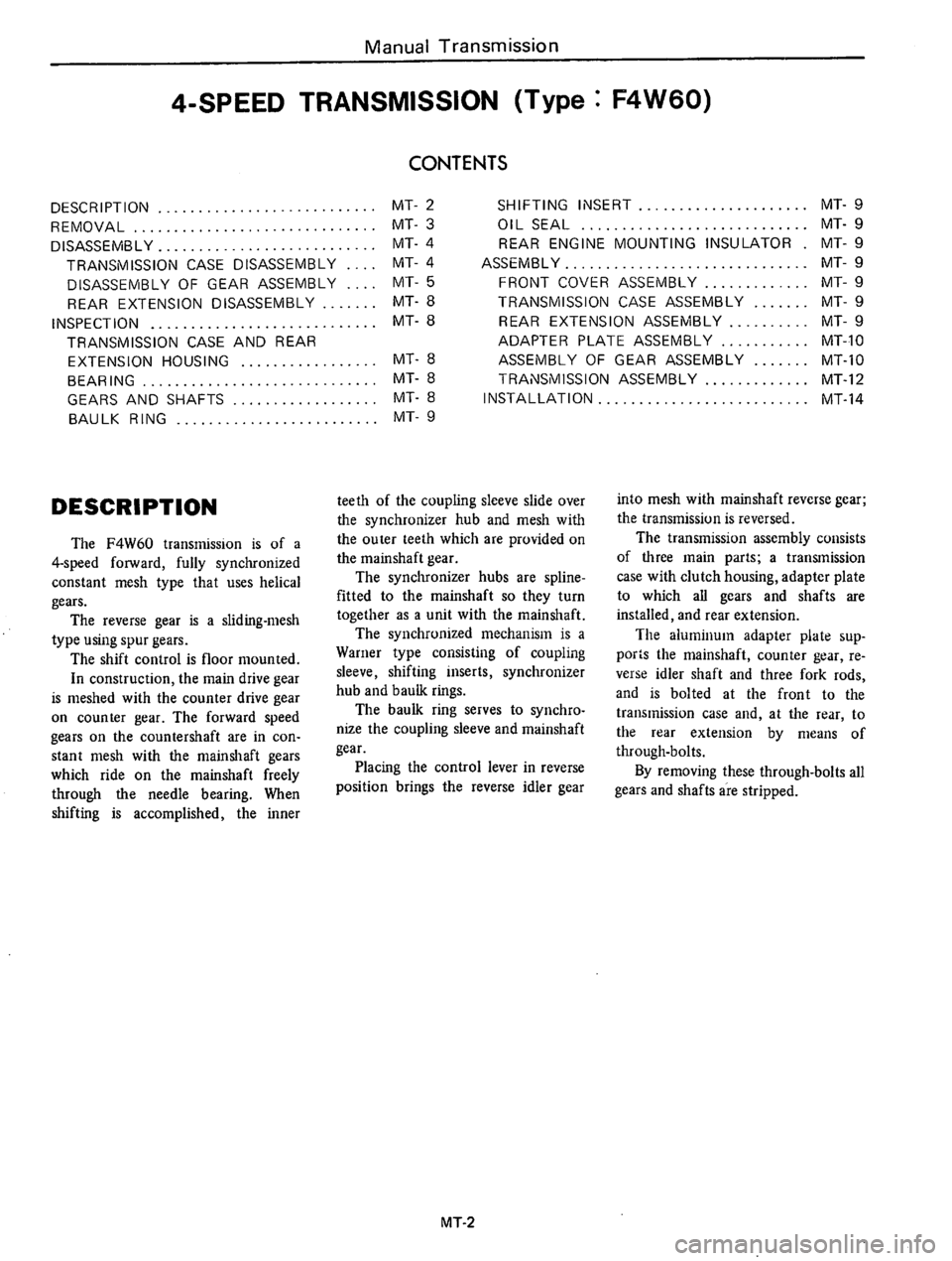 DATSUN B210 1976  Service Repair Manual 