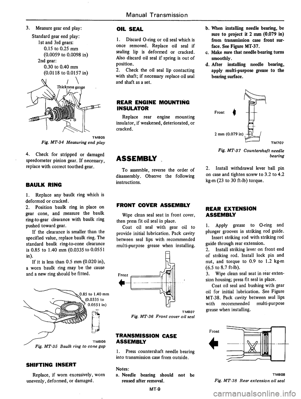 DATSUN B210 1976  Service Repair Manual 