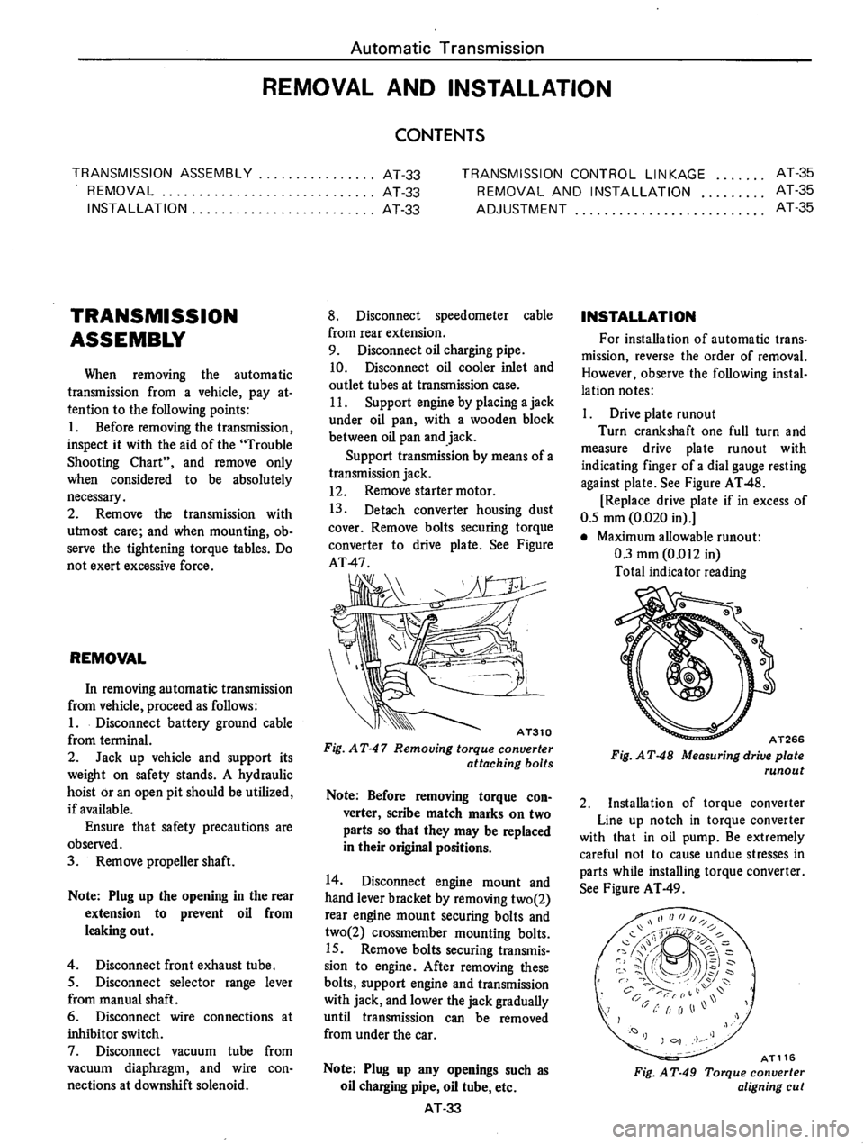 DATSUN B210 1976  Service Repair Manual 