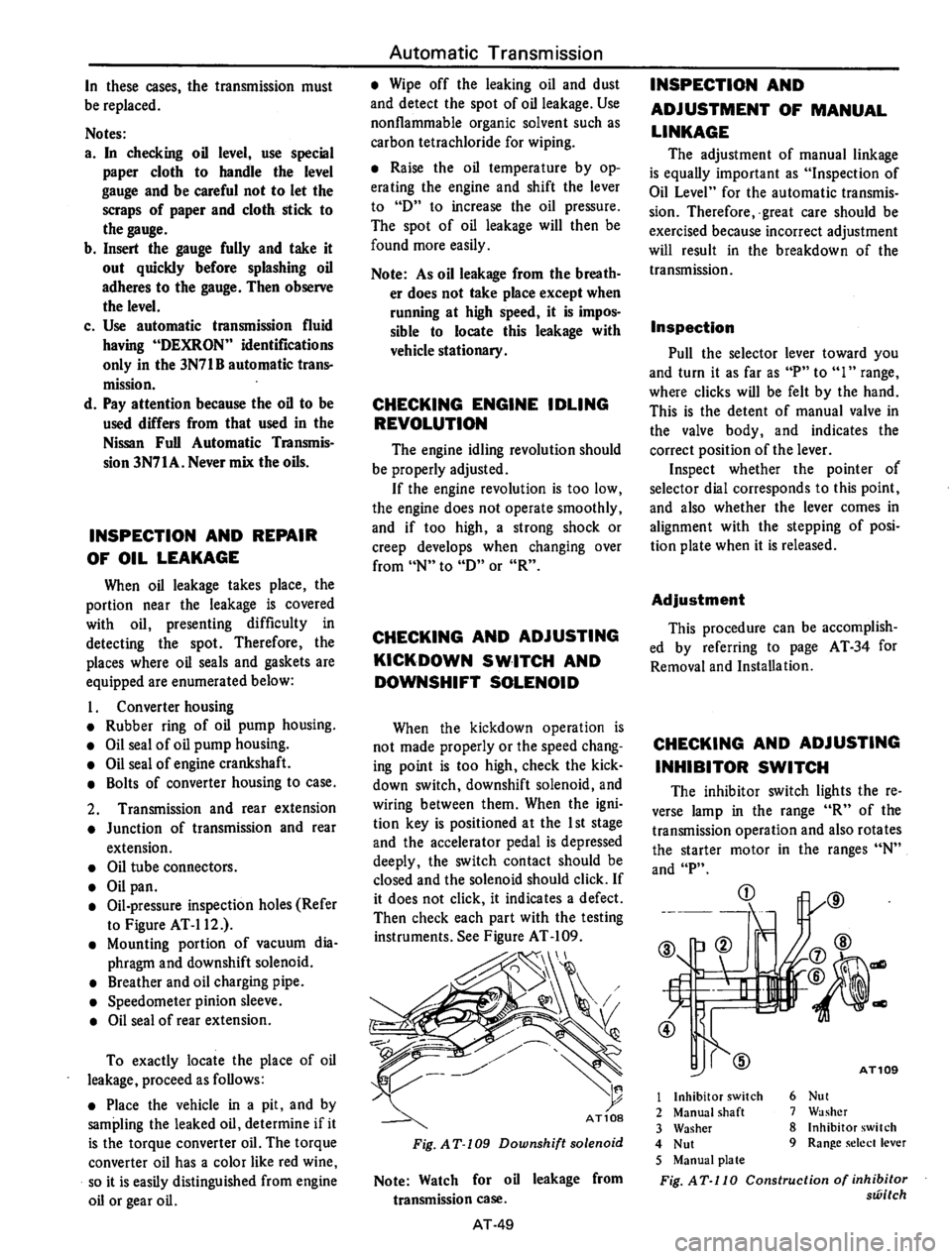 DATSUN B210 1976  Service Repair Manual 