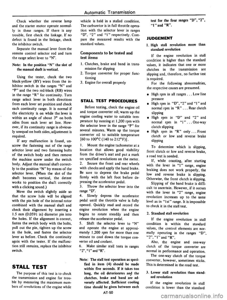 DATSUN B210 1976  Service Repair Manual 