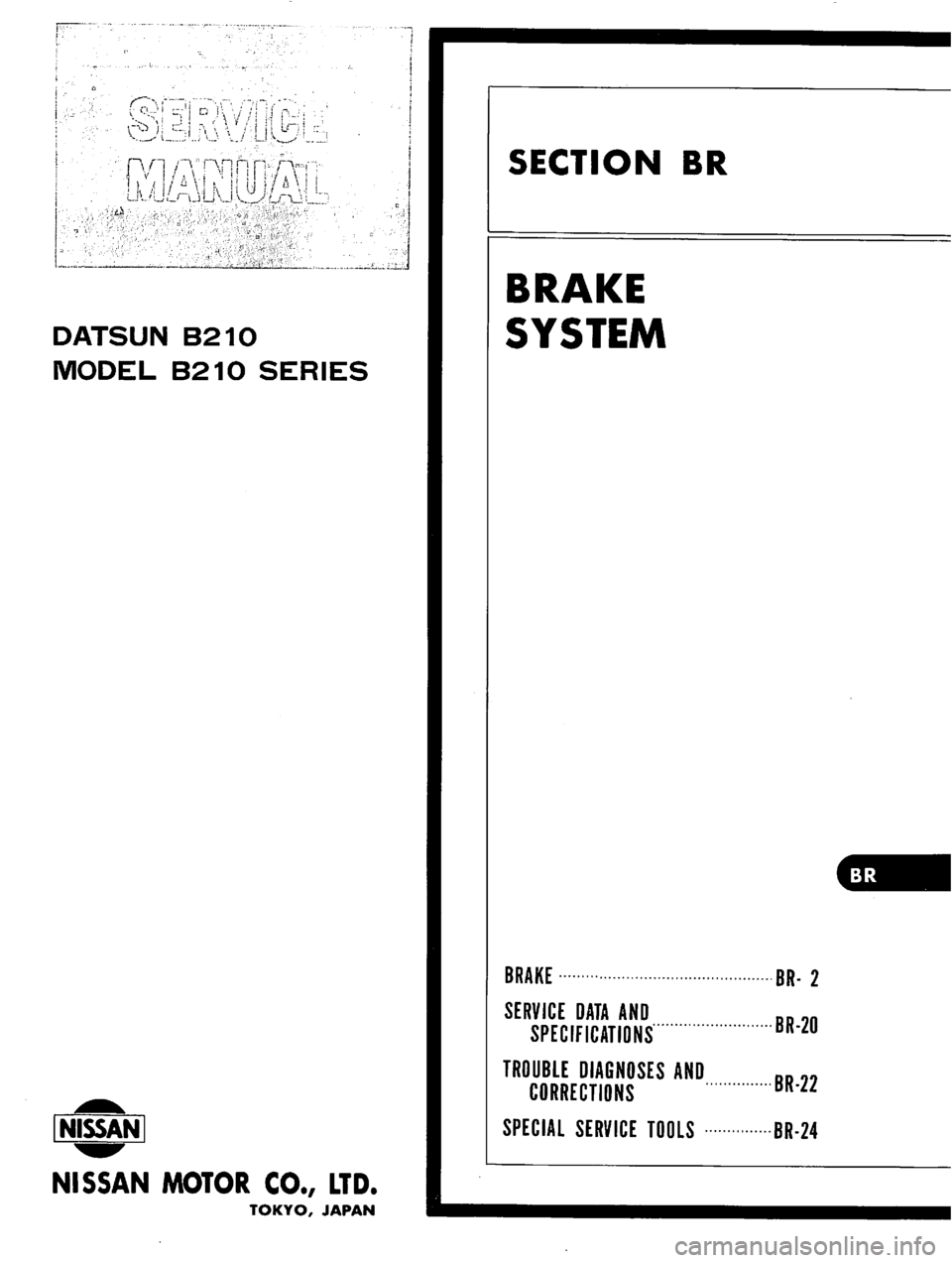 DATSUN B210 1976  Service Repair Manual 