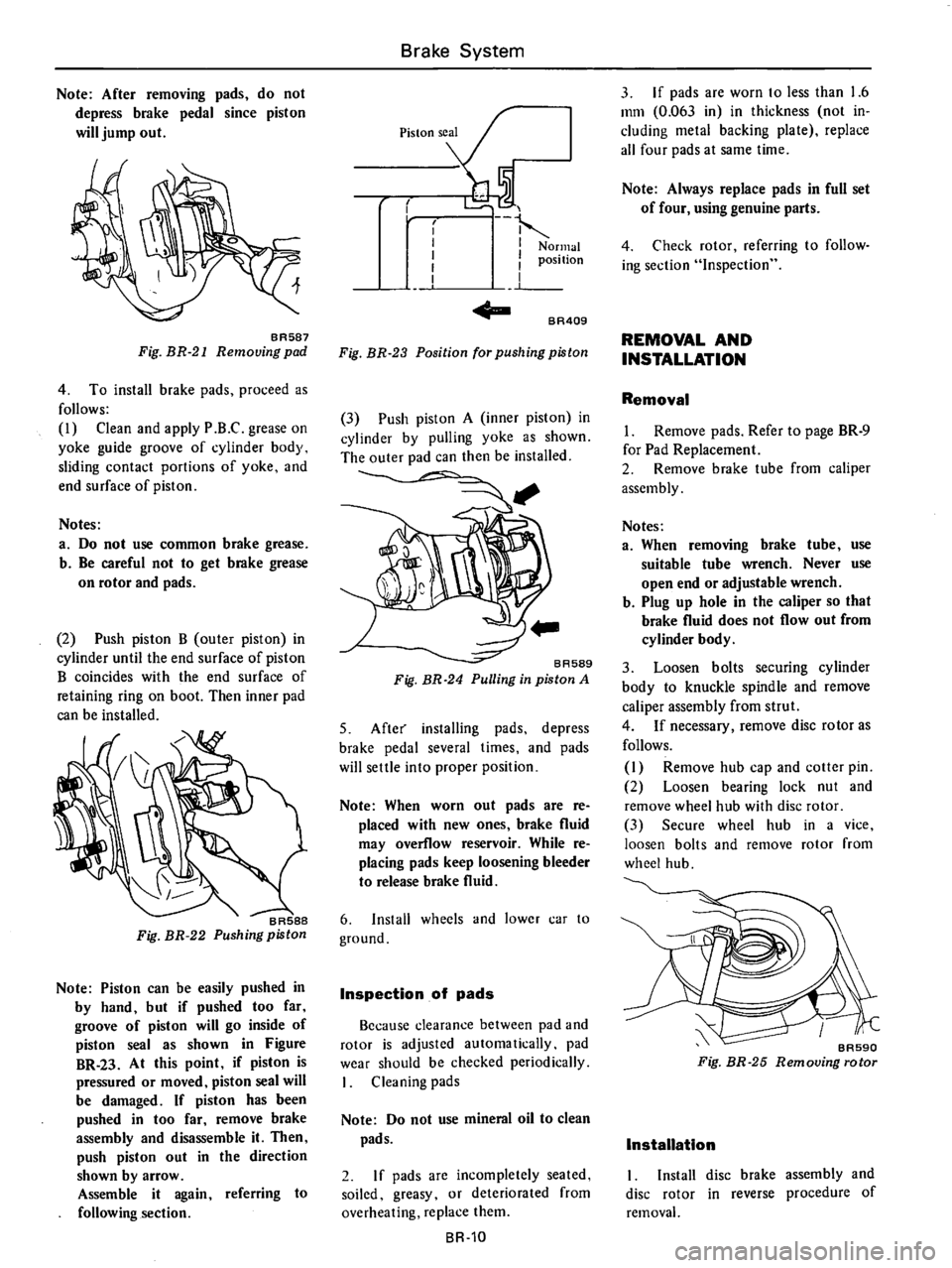 DATSUN B210 1976  Service Repair Manual 