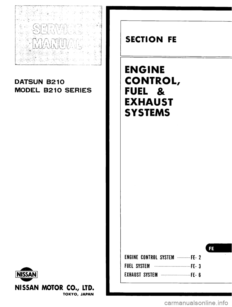 DATSUN B210 1976  Service Repair Manual 