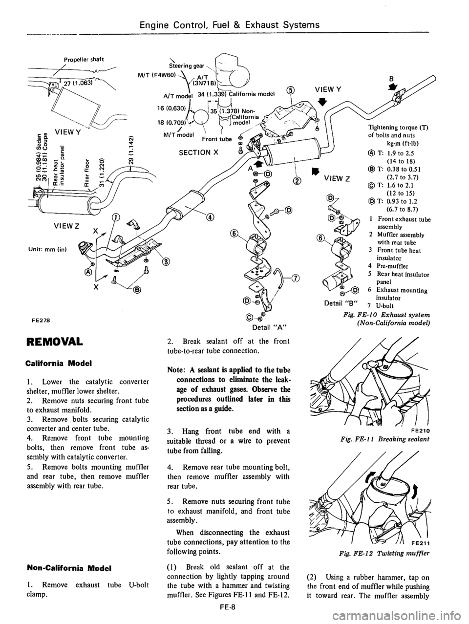 DATSUN B210 1976  Service Repair Manual 