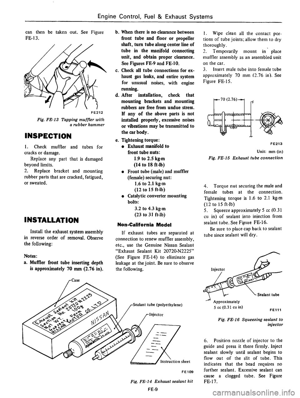 DATSUN B210 1976  Service Repair Manual 