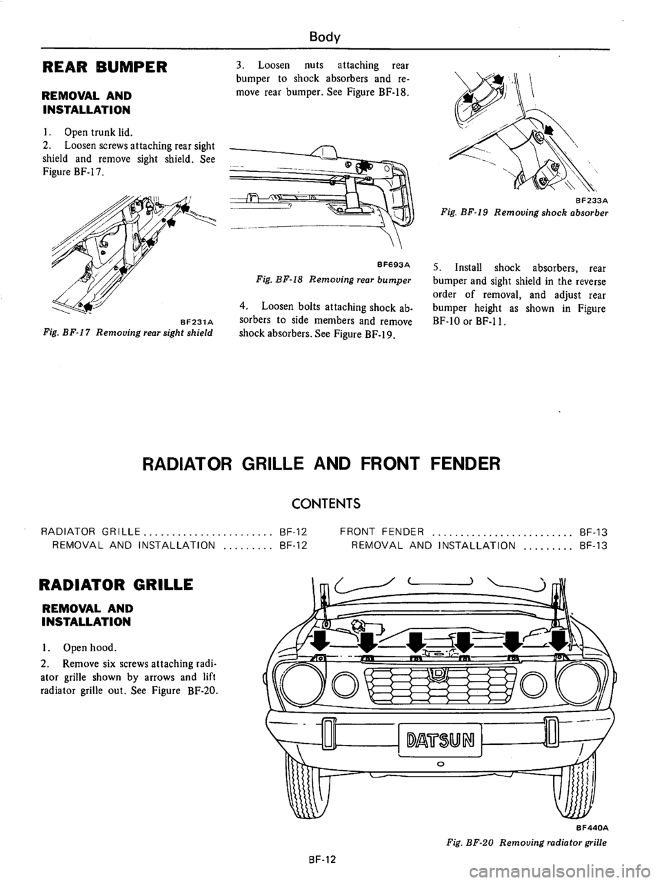 DATSUN B210 1976  Service Repair Manual 