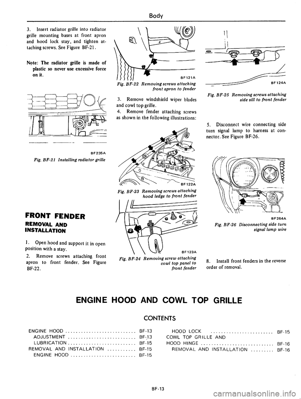 DATSUN B210 1976  Service Repair Manual 
