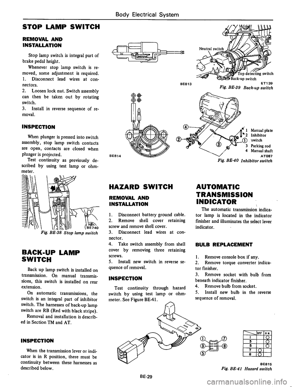DATSUN B210 1976  Service Repair Manual 