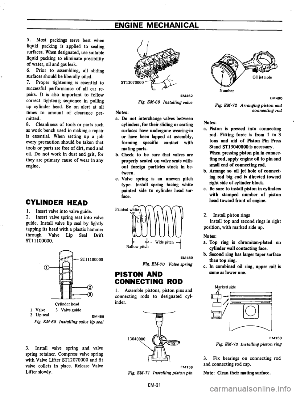 DATSUN B210 1976  Service Repair Manual 