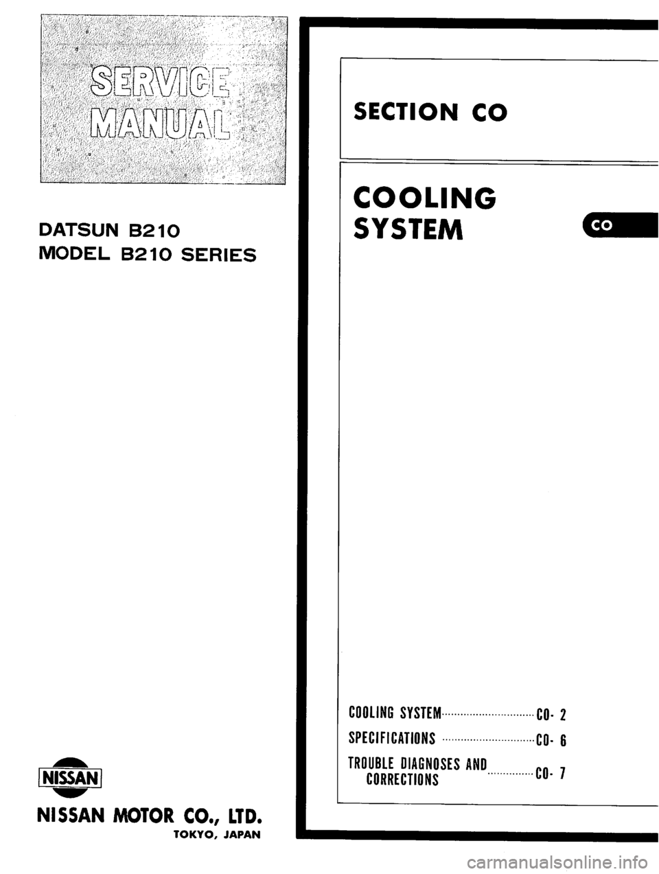 DATSUN B210 1976  Service Repair Manual 