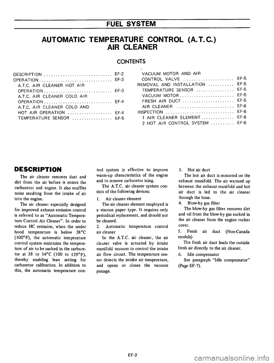 DATSUN B210 1976  Service Repair Manual 