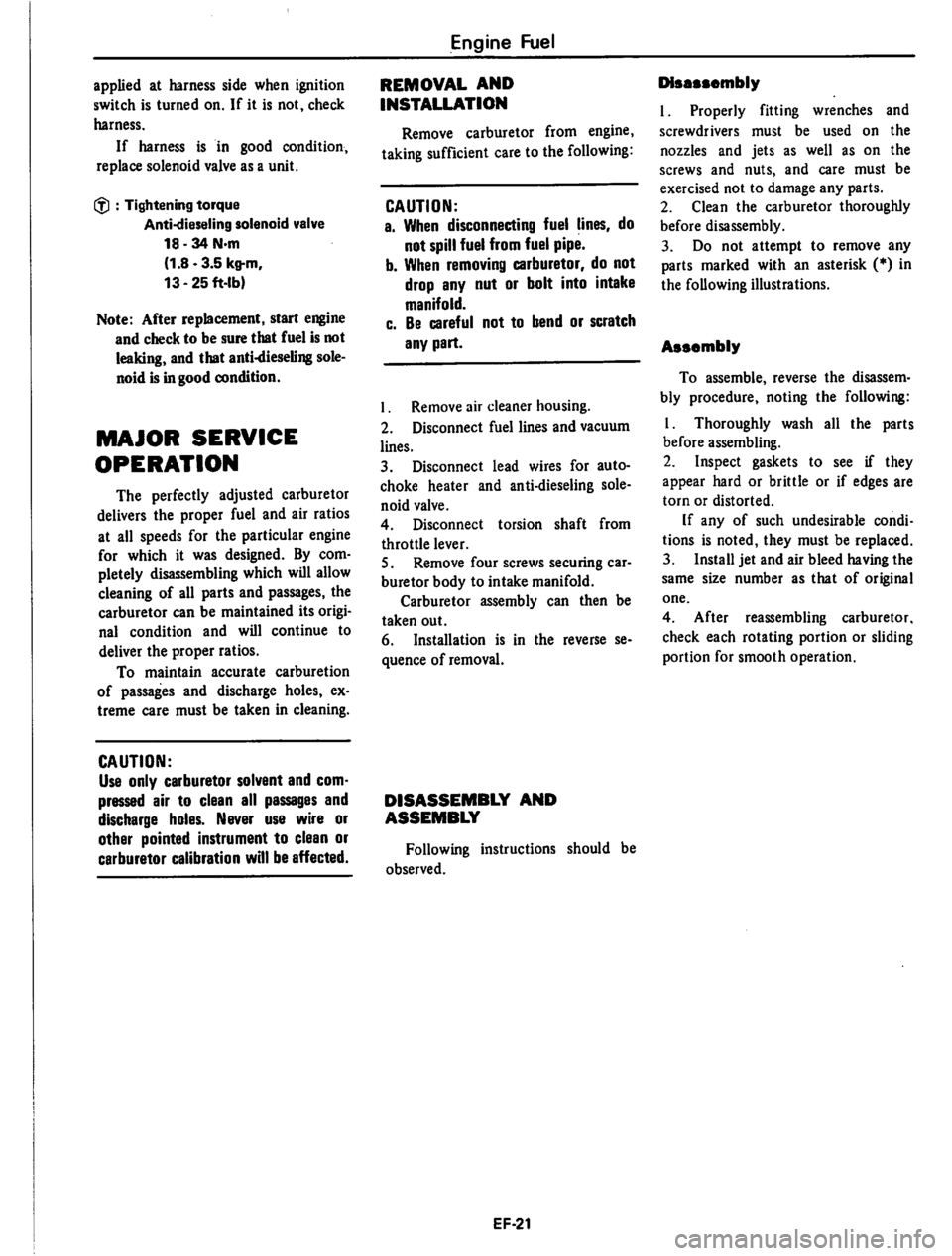 DATSUN PICK-UP 1980  Service Manual 