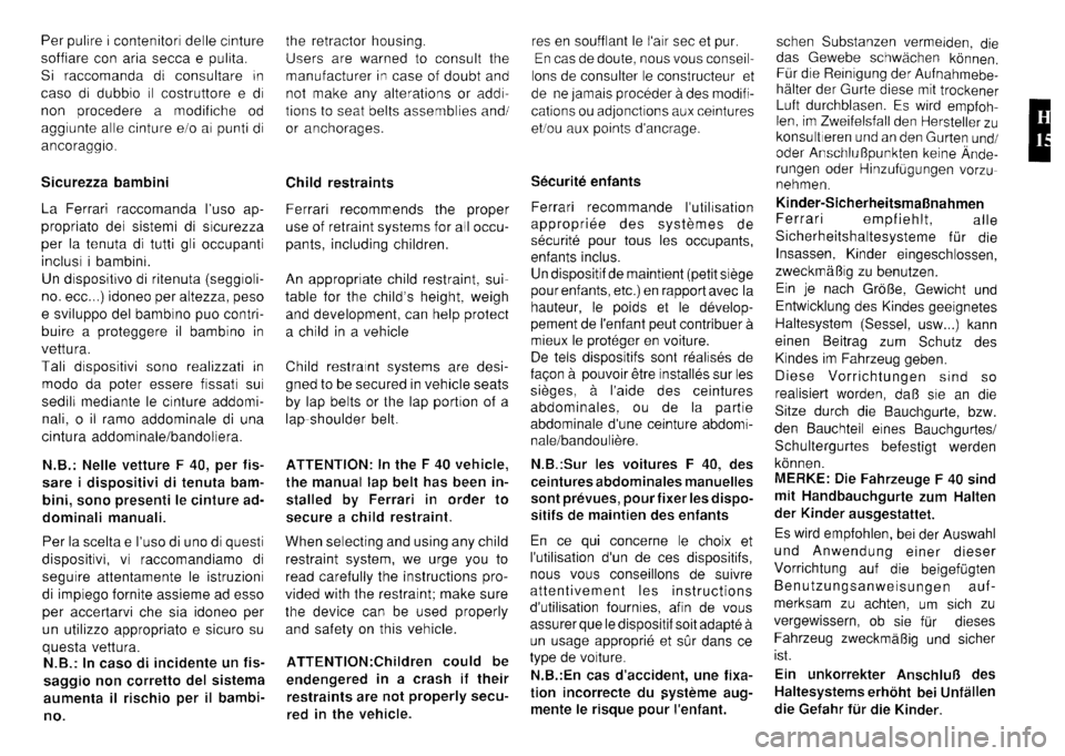FERRARI F40 1992  Service Repair Manual 