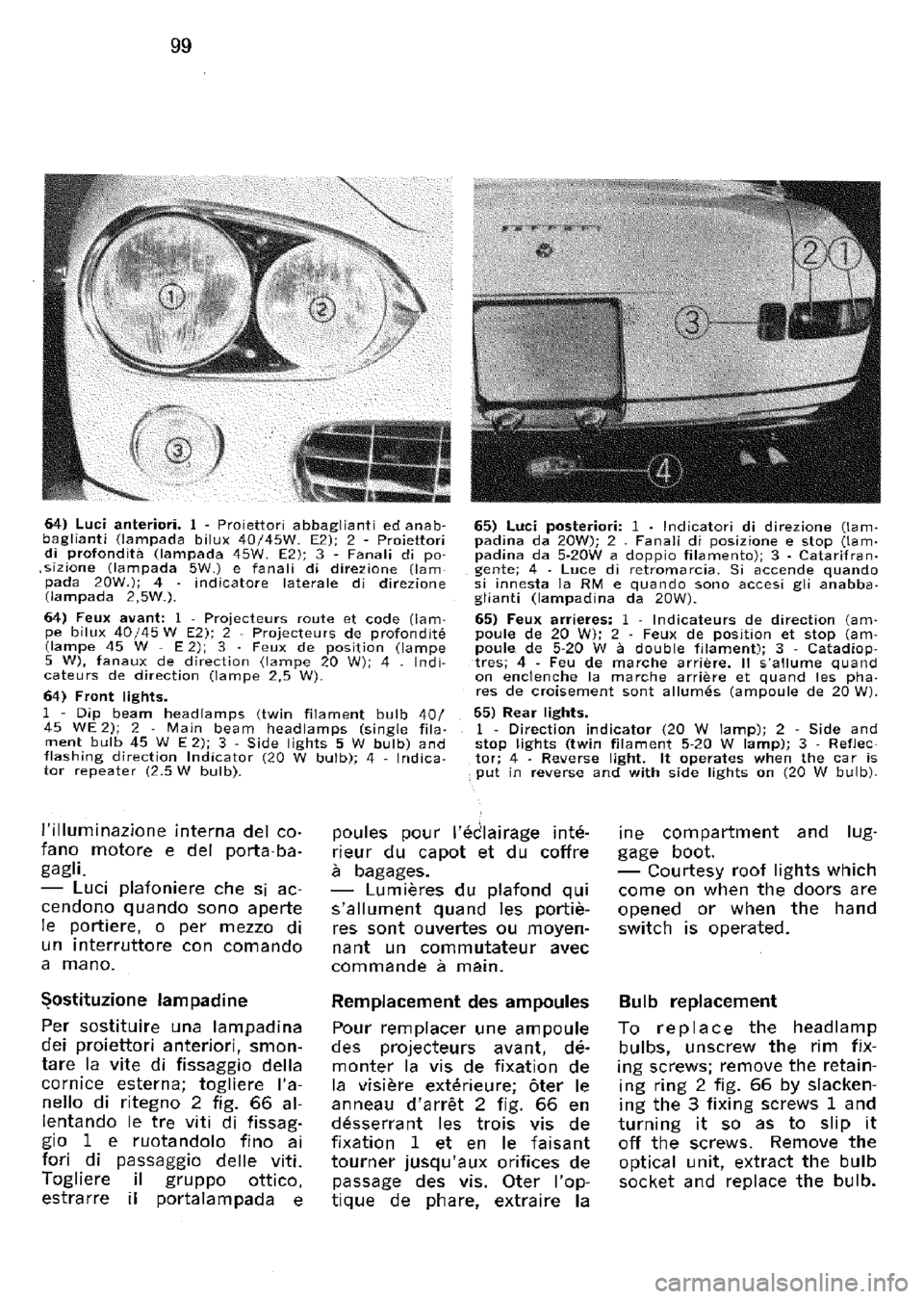 FERRARI 330 GT 1964  Owners Manual 