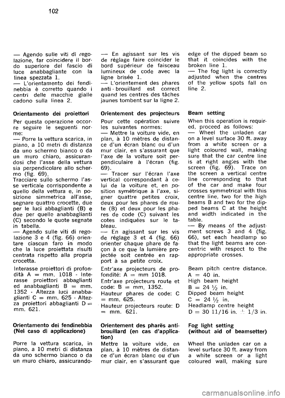 FERRARI 330 GT 1964  Owners Manual 