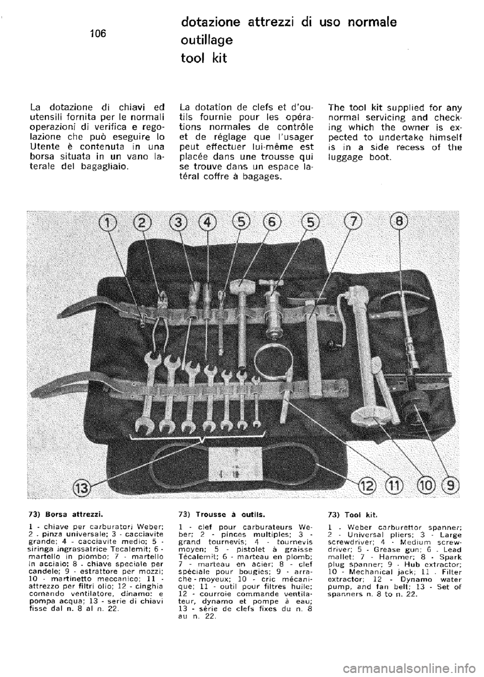 FERRARI 330 GT 1964  Owners Manual 